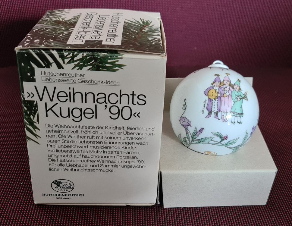 Hutschenreuther Weihnachtskugel 1990 Porzellan | Kaufen Auf Ricardo