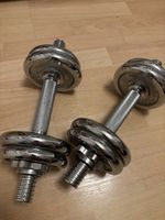 Kurzhantel Set verchromt Metall gebraucht 2 x 7.5kg