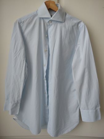 Light Blue Finamore Cotton Shirt 40