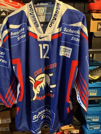 Eishockey Trikot Adler Mannheim Spengler Cup 2012 blau