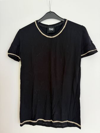 D&G T-Shirt Damen Schwarz Grösse S mit Band