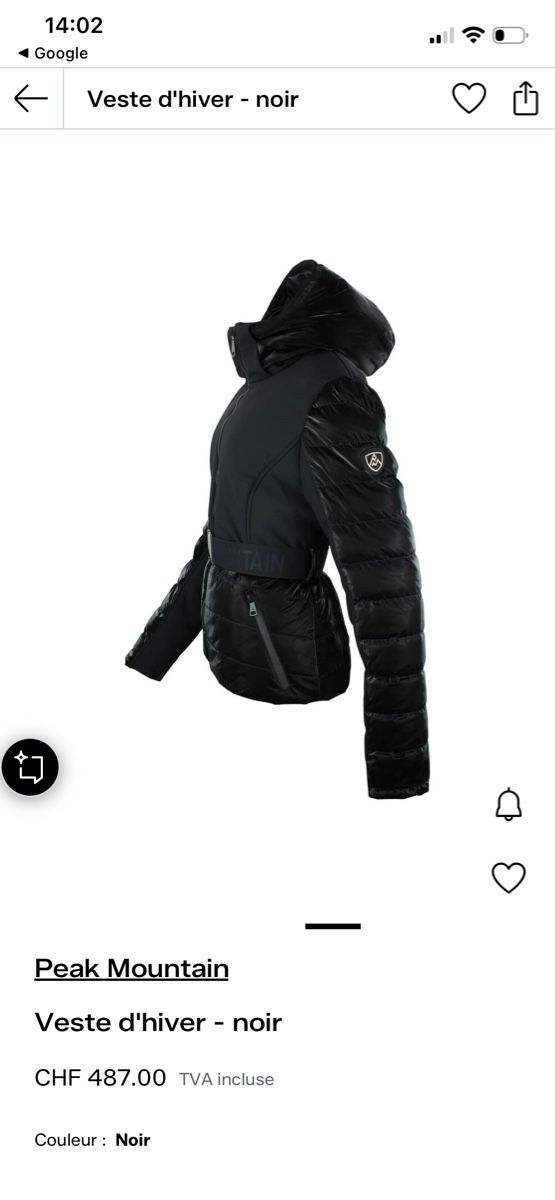 Giacche: Ski Jacket Peak Mountain black size M as New – Nuovo (secondo la descrizione) da Buchillon venduto da Mich-ele 7