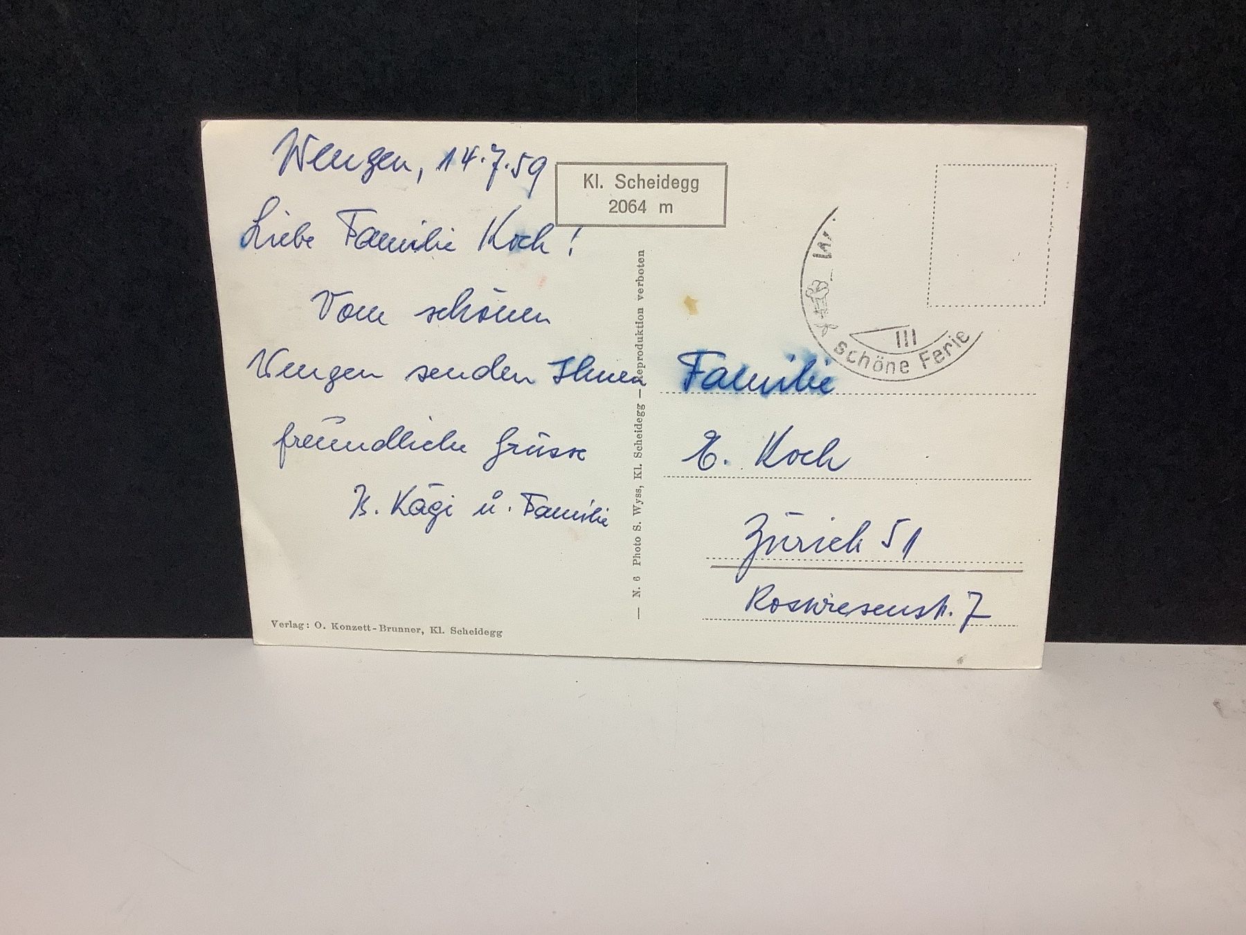 Cartoline postali: Kleine Scheidegg – Usato da Flaach venduto da Monisoldshop 1