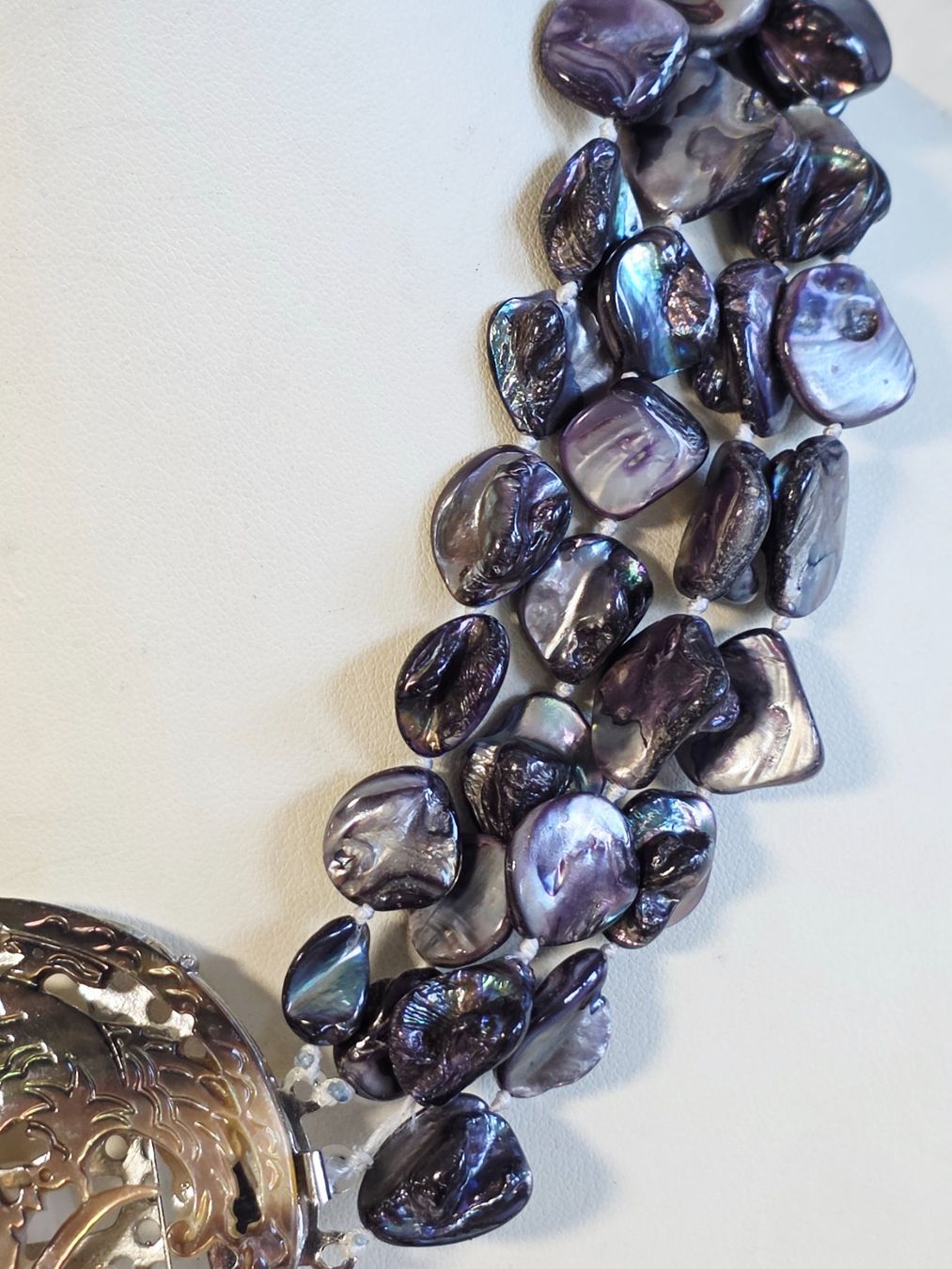 Ketten: HalsCollier mit Muschelkernperlen Perlmutter Schliesse – Neu (gemäss Beschreibung) aus Zürich von benedikt12 7