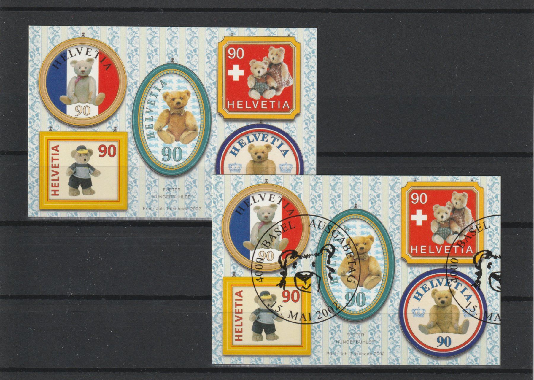 Alle Briefmarken: 2002 Markenheftchen 100 Jahre Teddybär postfrisch + Ersttag – Gebraucht aus Spiez von Crazyduck
