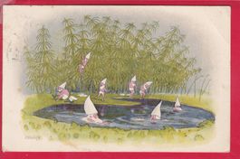 PRO JUVENTUTE KARTE, SOMMER, ZWERGLI AM/IM TEICH, 31.12.1918