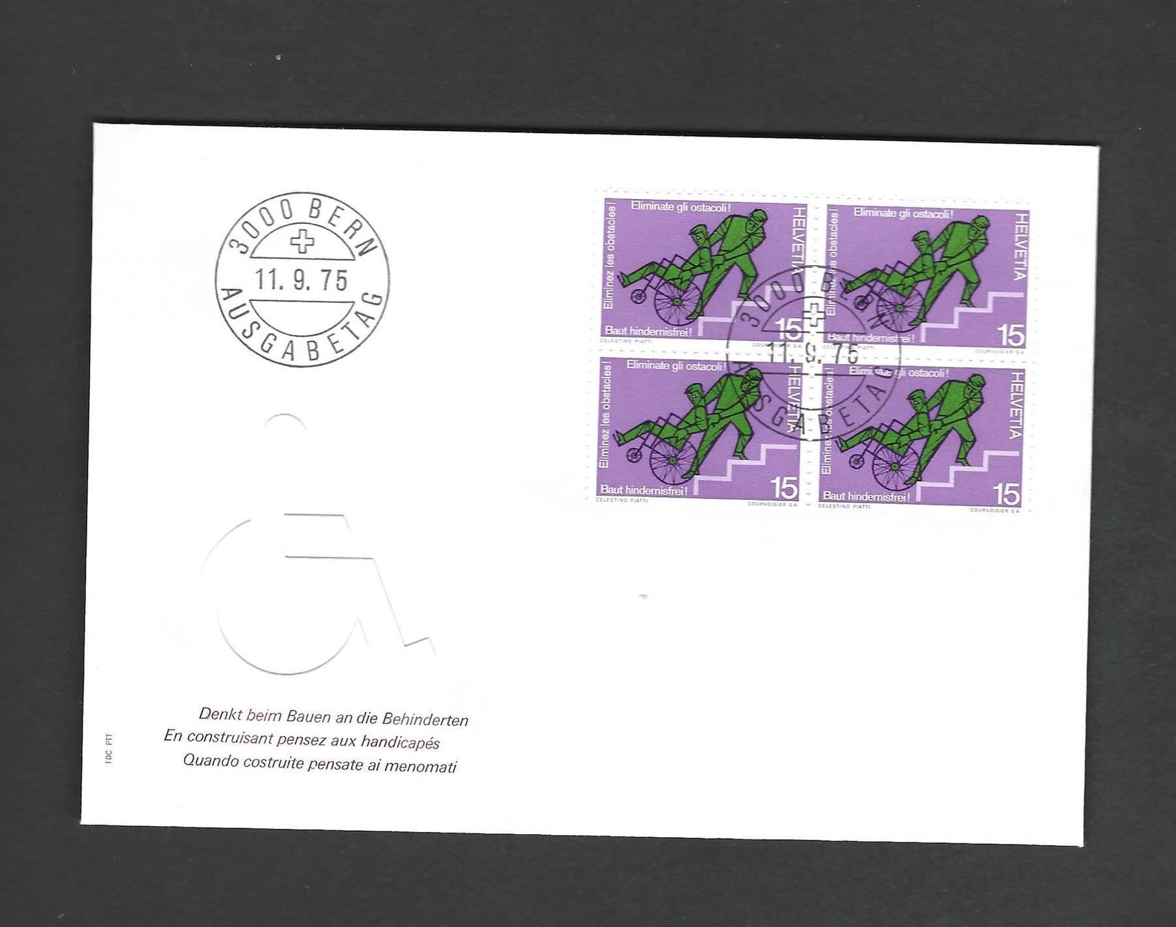 Tutti i francobolli: CH FDC Viereblock 1975 – Nuovo e nell'imballaggio originale da Koblenz venduto da Markenhimmel