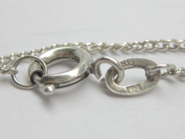 Ketten: Panzerkette Kette Collier Doppel-Herz Silber 835 + MP – Gebraucht aus Ermatingen von Decovin 7