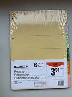 Register Karton Originalverpackt fast GRATIS
