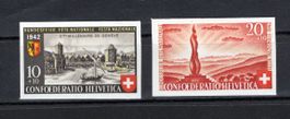 LotsTimbres Suisse ,  Decoupe de  Bloc , voir Photos
