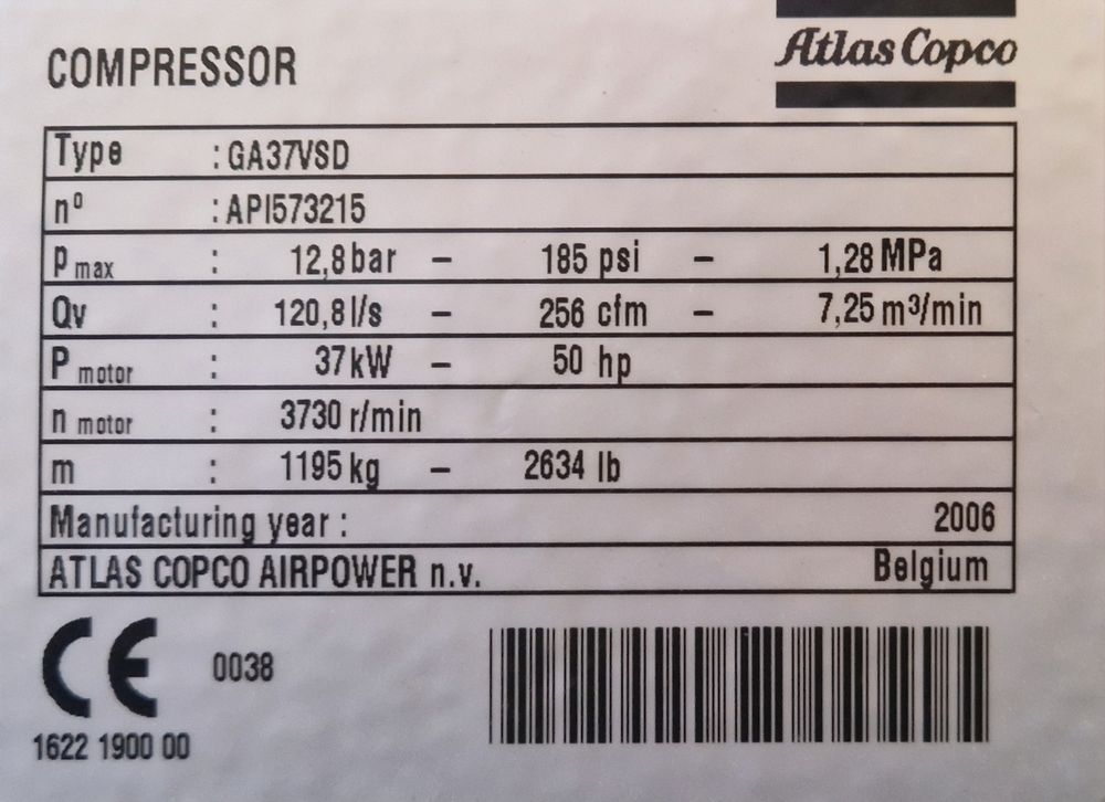compresseur à vis Atlas copco (Gebraucht) in Les Paccots für CHF 1600 ...
