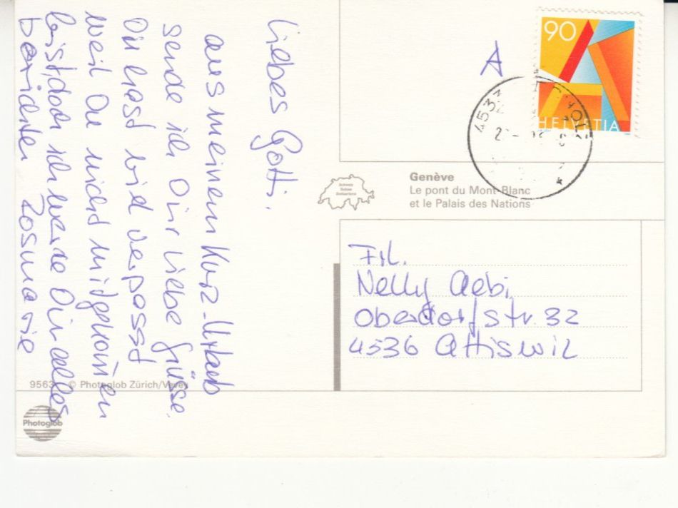 Cartoline postali: Genève 1996 – Usato da Bürglen TG venduto da StampGraf 1