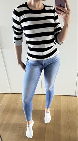Stroke Amsterdam marine pullover shirt gestreift blau/weiss