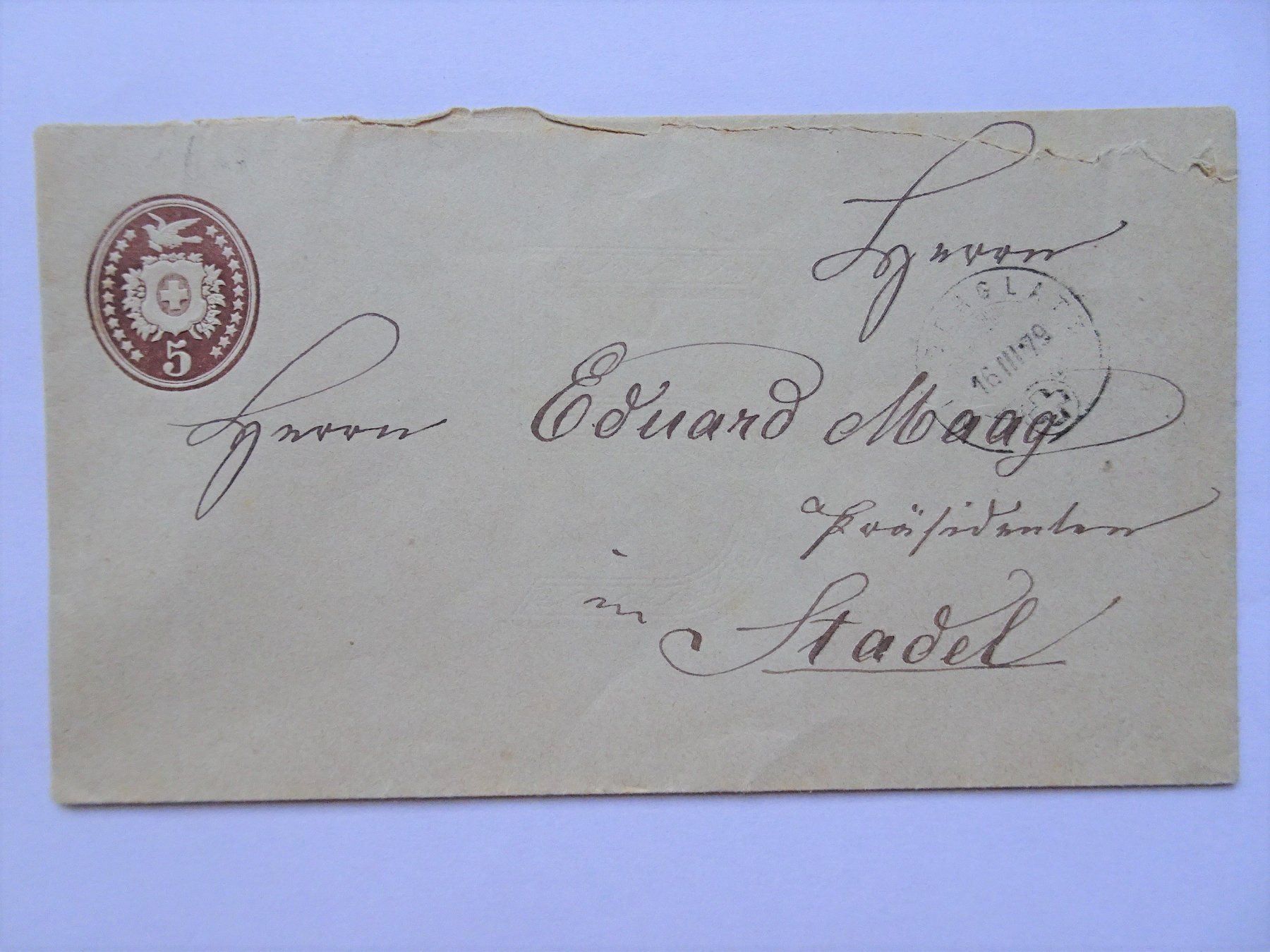 Tutti i francobolli: 1879   Briefumschlag – Usato da Aadorf venduto da Chnorli-Furz