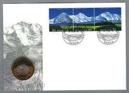 2005, 10 FR. JUNGFRAU + BRIEF,  AB 1.-!