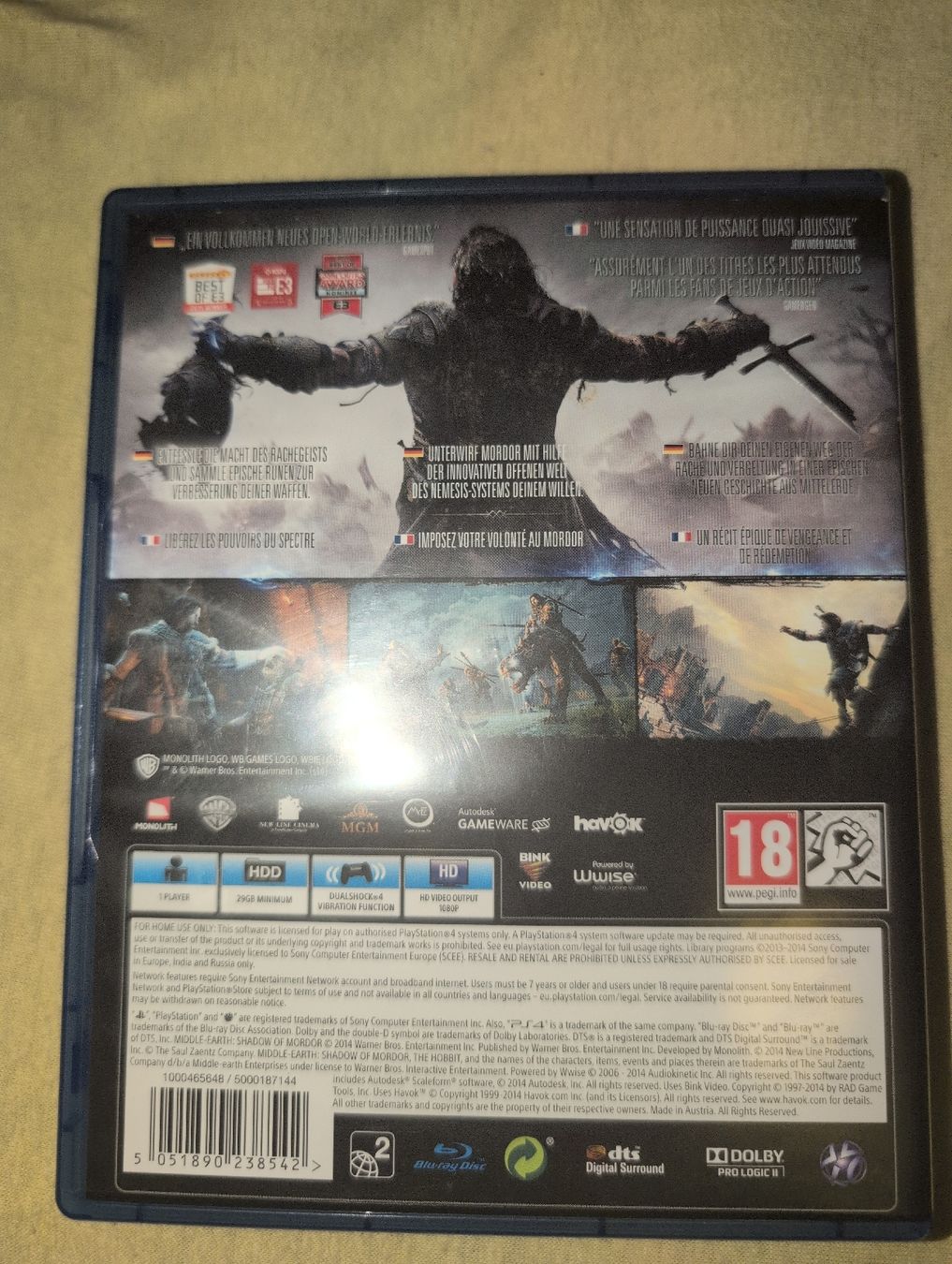 Sony Jeux: PS4 Shadow of Mordor – D'occasion à Derendingen par BourbonCH 1