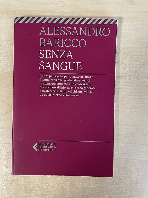 Libri: Senza Sangue, Alessandro Baricco – Nuovo (secondo la descrizione) da Zürich venduto da Antonia7