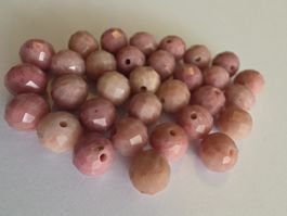 Rhodochrosit facettiert ca. 6mm. Perlen 32 Stück lose