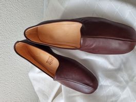 Hausschuhe für Herren aus Leder/mit Fersenkappe Braun N°43