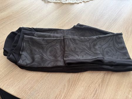 Leggins noirs à motifs scintillants, d'occasion