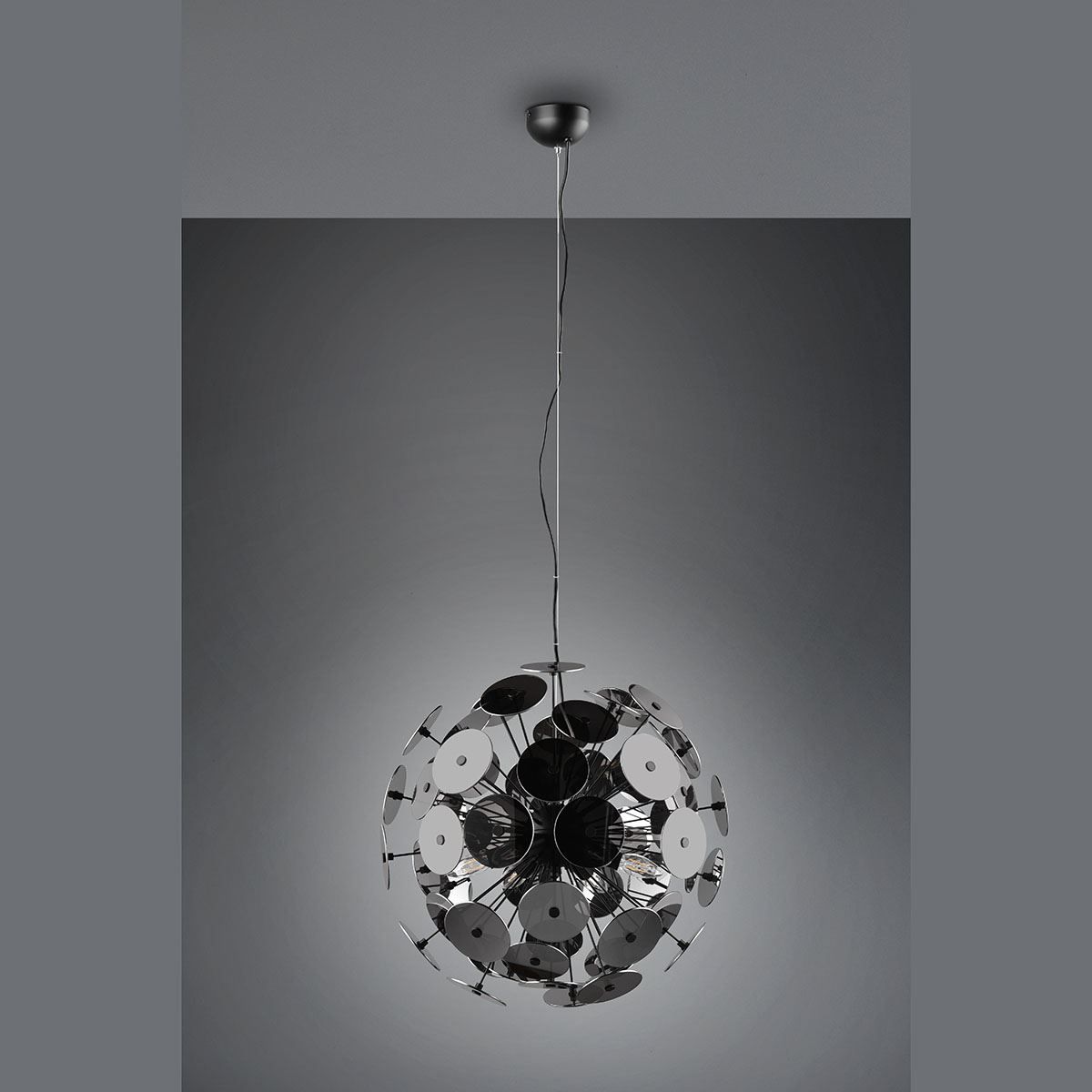 Kronleuchter & Deckenlampen: Pendelleuchte, Schwarz, Chrom, 54 cm Ø – Neu (gemäss Beschreibung) aus Kreuzlingen von Smart-Light 4