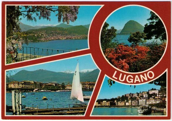Cartoline postali: Lugano - 4 Bild AK – Usato da Binningen venduto da Mountainrider