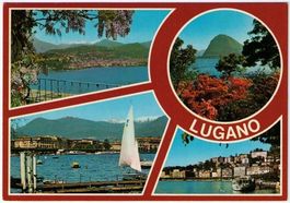 Lugano - 4 Bild AK