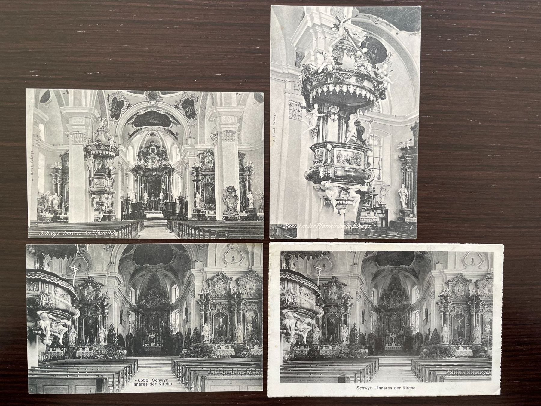 Cartoline postali: SCHWYZ 8 Ansichtskarten vom Inneren der Kirche – Usato da Wald ZH venduto da TLILEF 3