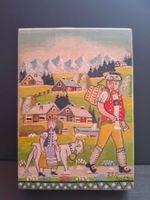 Sommer Mini Bild Senn Haus Màdchen Ziegen * 38