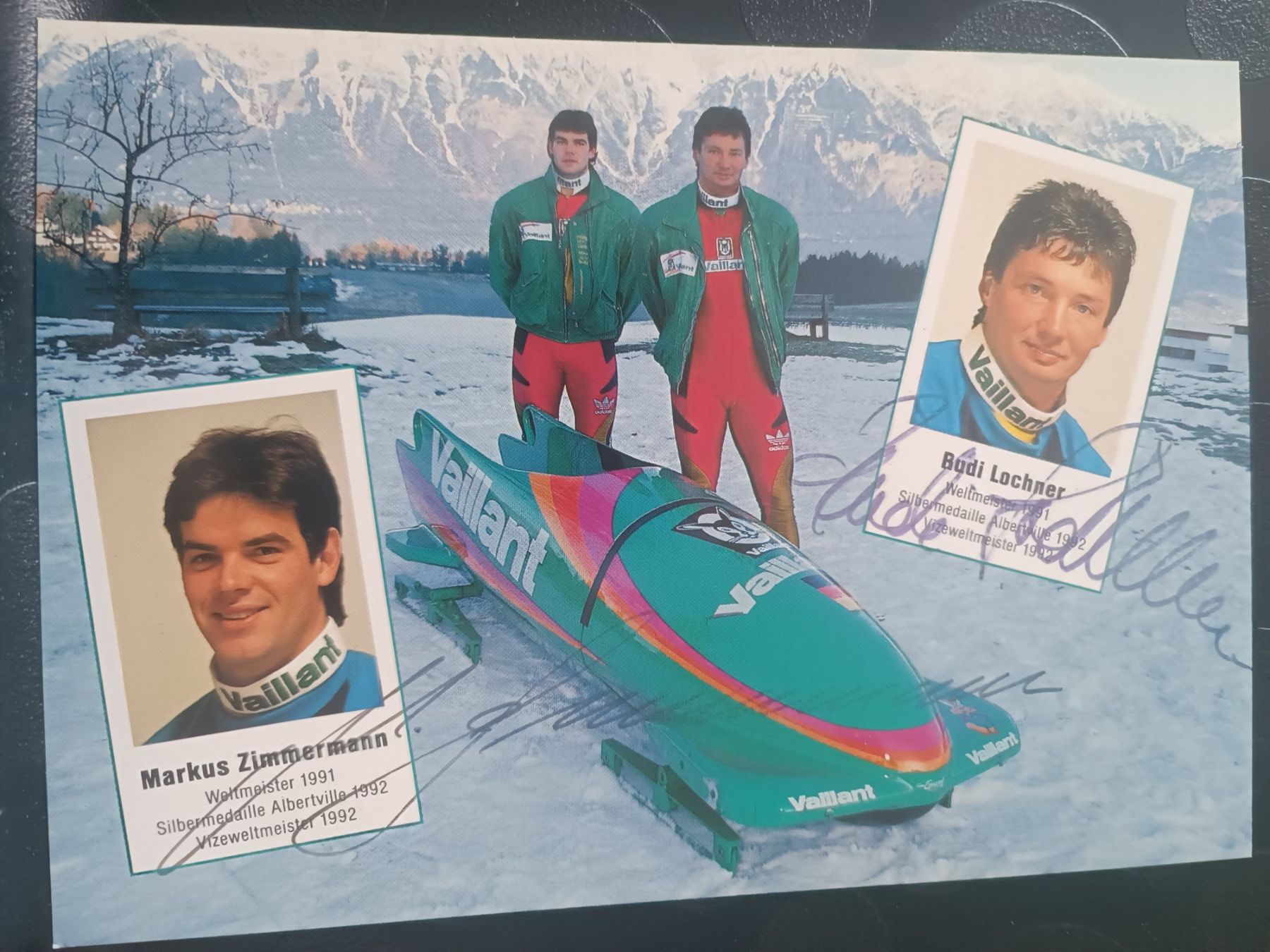 Autografi: Löcher & Zimmermann  - Olympia Silber 1992 - Handsigniert – Usato da Menziken venduto da Artographs