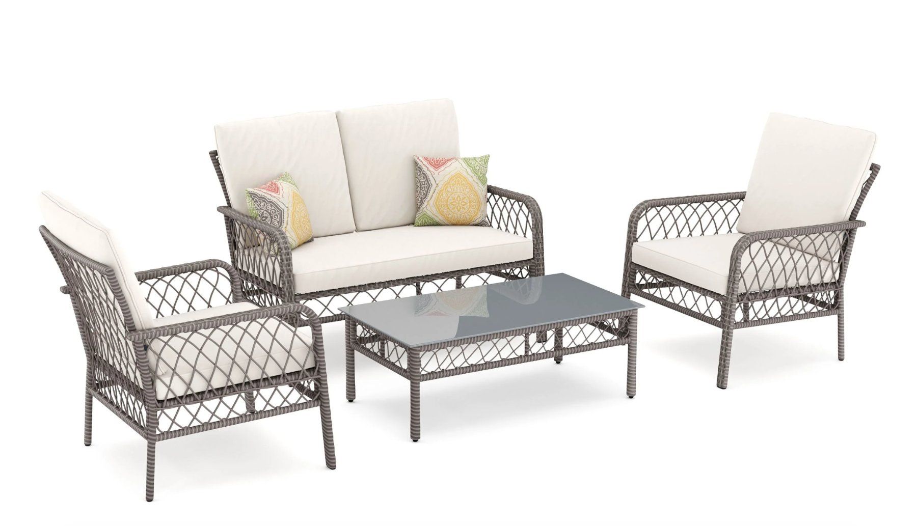 Set di tavolo e panche: Gartenset Rattan ARIMBA beige - Gratis Versand – Nuovo e nell'imballaggio originale da Kleinwangen venduto da Maluwa_GmbH 1