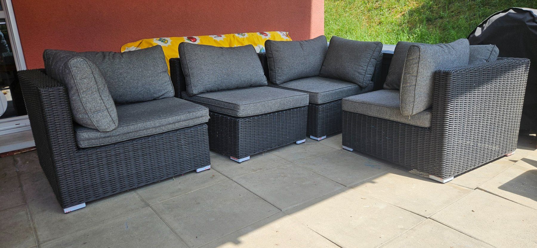 Sofas: Garten Lounge Polyrattan Ecksofa grau mit Auflagen – Gebraucht aus Wettswil von zizo_10 2