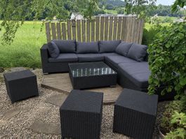 Gartenlounge Rattan inkl. Tisch