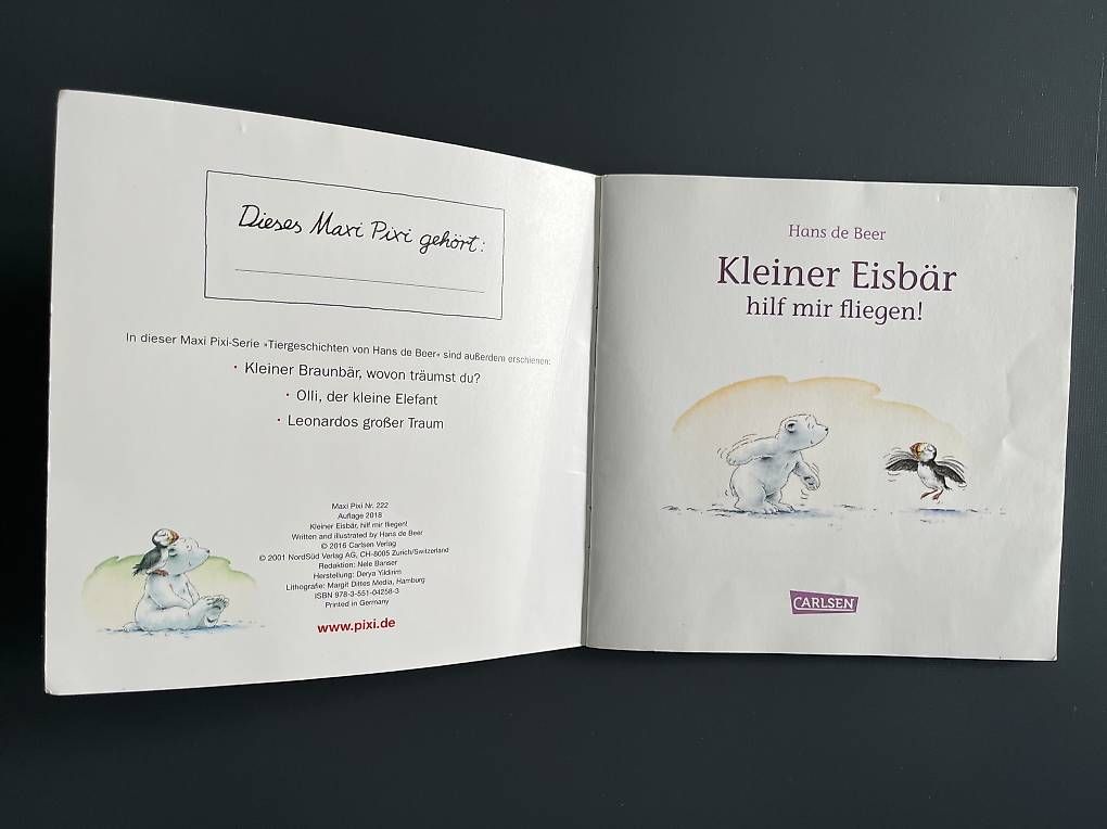 Bücher: Kleiner Eisbär hilf mir fliegen – Gebraucht aus Kirchberg BE von qualle01 2