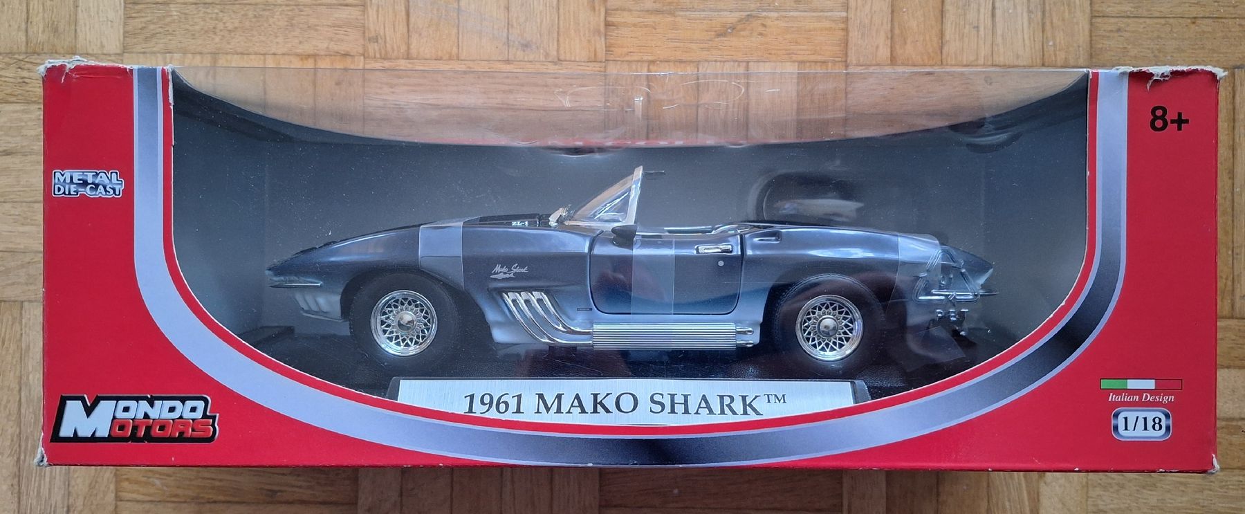 Chevrolet Modellini d'auto: MODELLAUTO CHEVROLET MAKO SHARK 1: 18 – Nuovo e nell'imballaggio originale da Niederwangen BE venduto da pfiff02