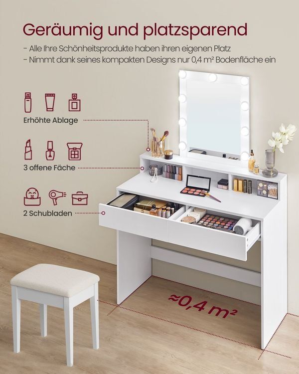 Tavoli da trucco: Schminktisch LED-Beleuchtung einstellbare Helligkeit STELLAR – Nuovo e nell'imballaggio originale da Lachen SZ venduto da MAMORU-MOEBEL 3