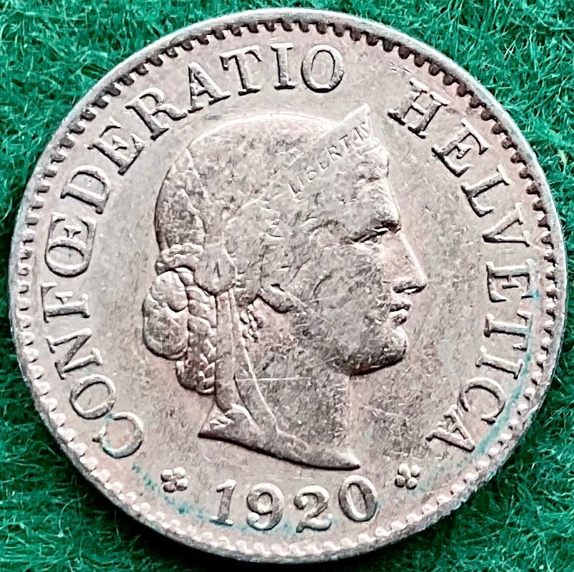 Tutti le monete: Pièce de 5 ct suisse 1920 – Usato da Plan-les-Ouates venduto da gab_cgf6
