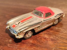 Corgi Toys MERCEDES BENZ 300SL Hardtop Roadster chrome 1/43