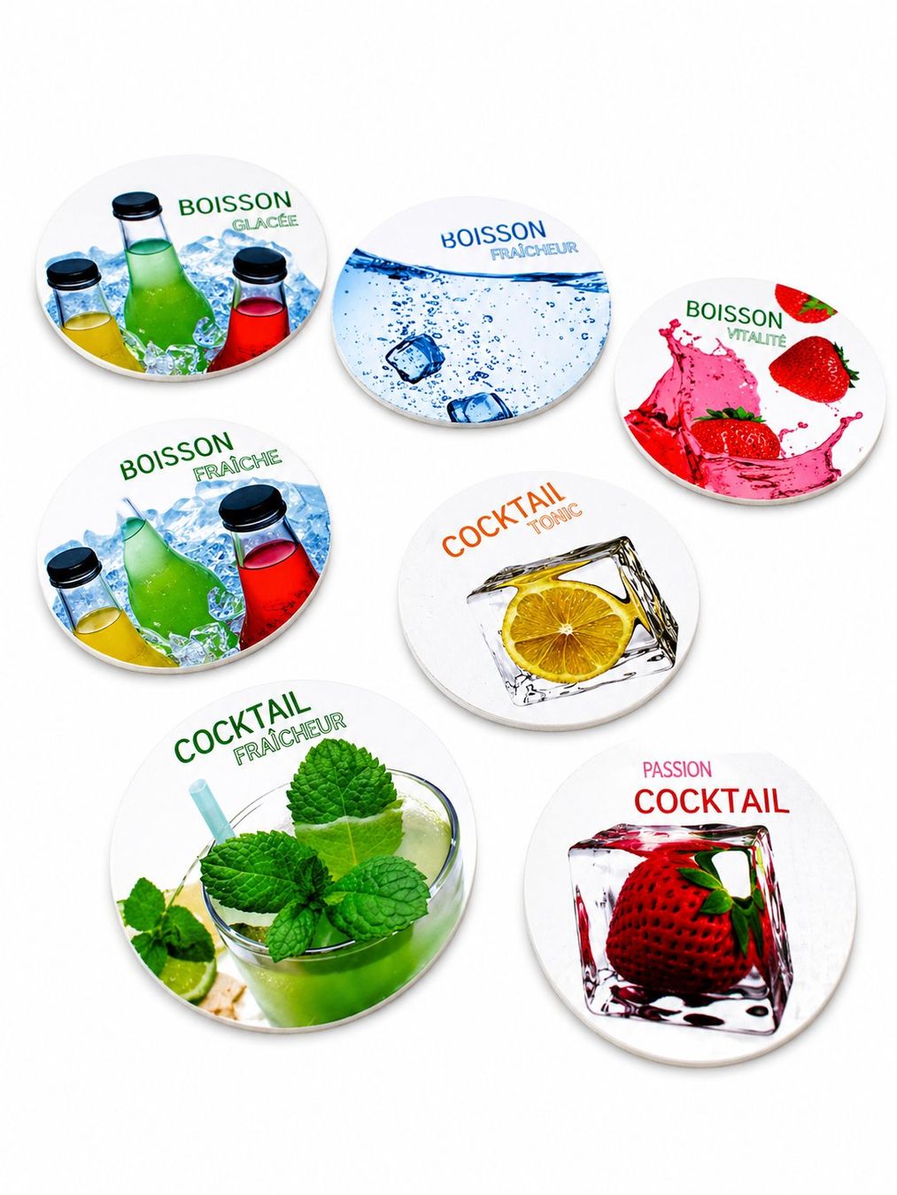 Sottobicchieri: 7x Untersetzer Bunt Retro – Nuovo (secondo la descrizione) da Fully venduto da VaneaSelection 4