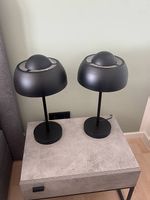 2x Nachttischlampen / Tischleuchten Schwarz von Beliani