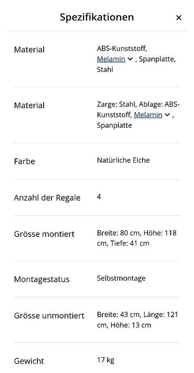 Scaffali: Regal Lindved von Jysk – Usato da Zollikerberg venduto da Mountainman26 1