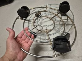 Two Metal Plant Caddies with Wheels, Used Condition