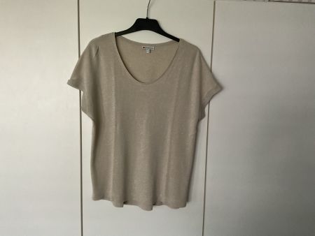 Street One - Pullover / Shirt dezent glitzernd Gold - Gr. 38