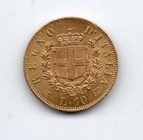 (1597) Italien, 10 Lire 1863, Gold, top stgl