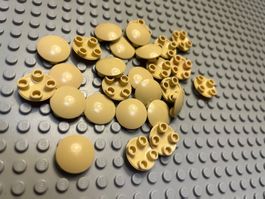 Lego 31 x  Platte 2x2 rund, abgerundeter Boden(2654) Tan