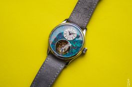 Merkur Tourbillon Stone Dial Handaufzug New