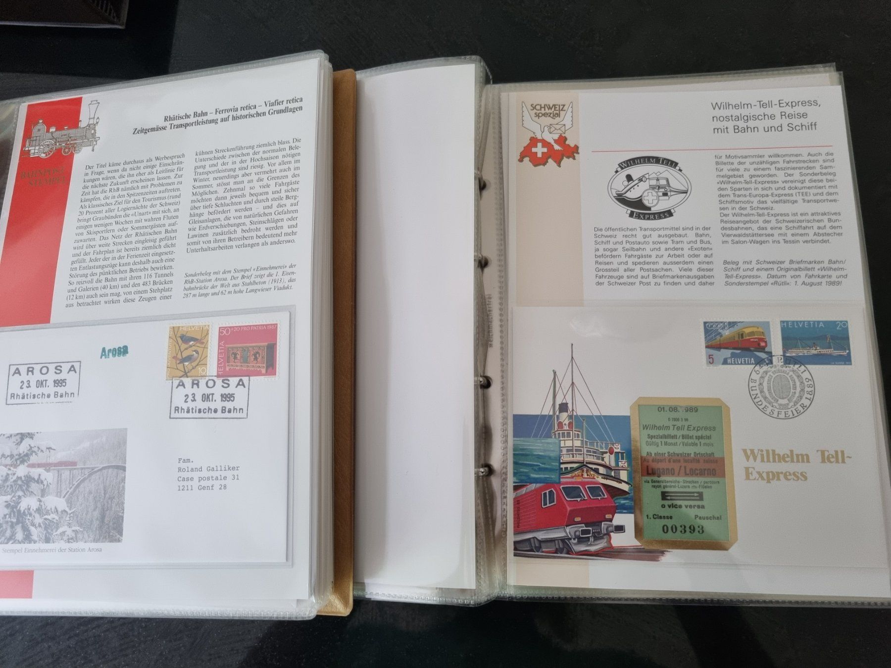Tutti i francobolli: 2 Luxusalben "Schweiz Spezial" + CH Bahnpost Stempel – Usato da Gümligen venduto da Geniusbuy 3