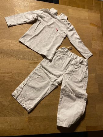 Set Pullover und Hose weiss Gr. 86 (254)