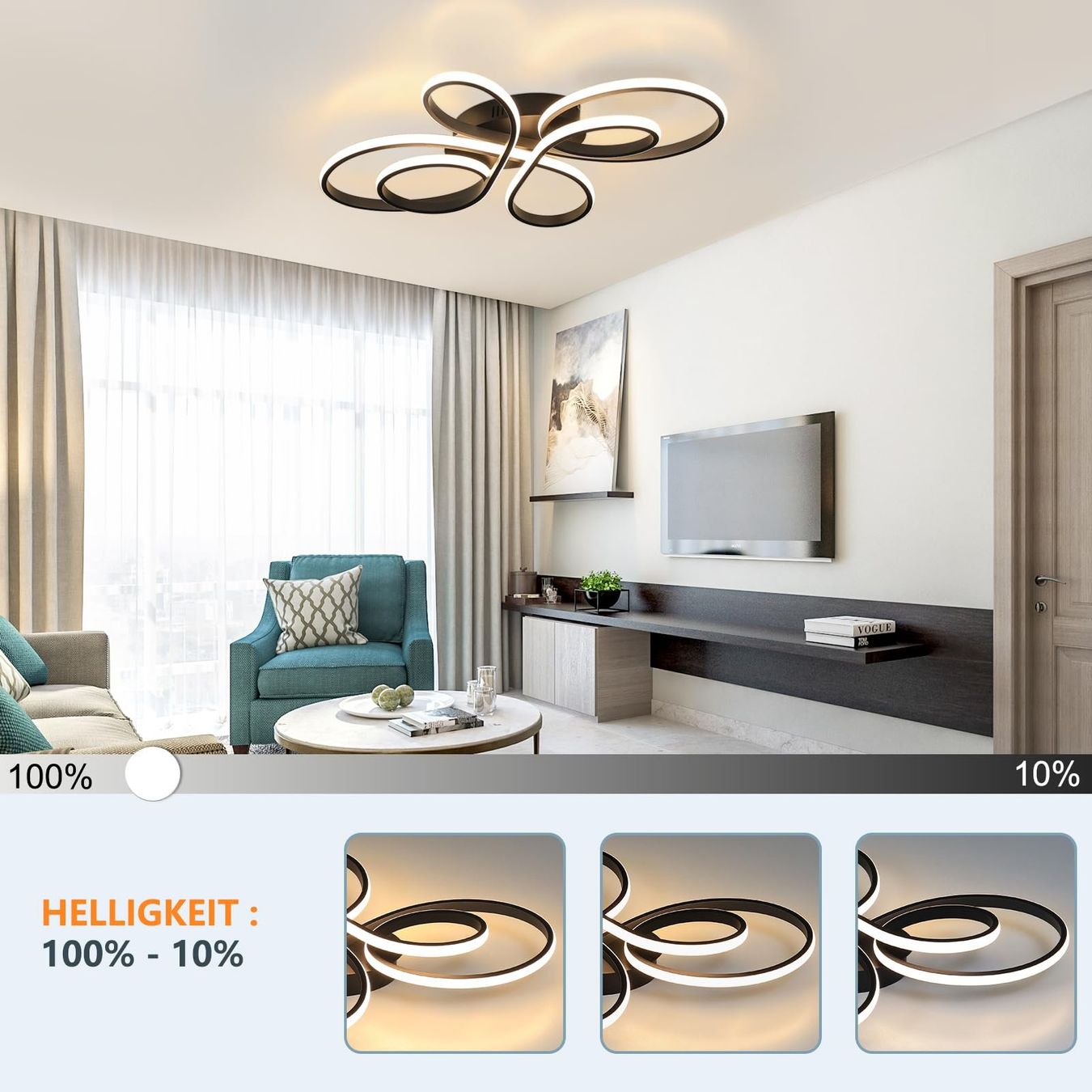 Lampadari & plafoniere: LED Deckenleuchte Deckenlampe Wohnzimmerlampe 65W dimmbar – Nuovo e nell'imballaggio originale da Herisau venduto da Serenco 1