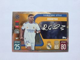 Match Attax 1x Fussballkarte Signature Style Rodrigo